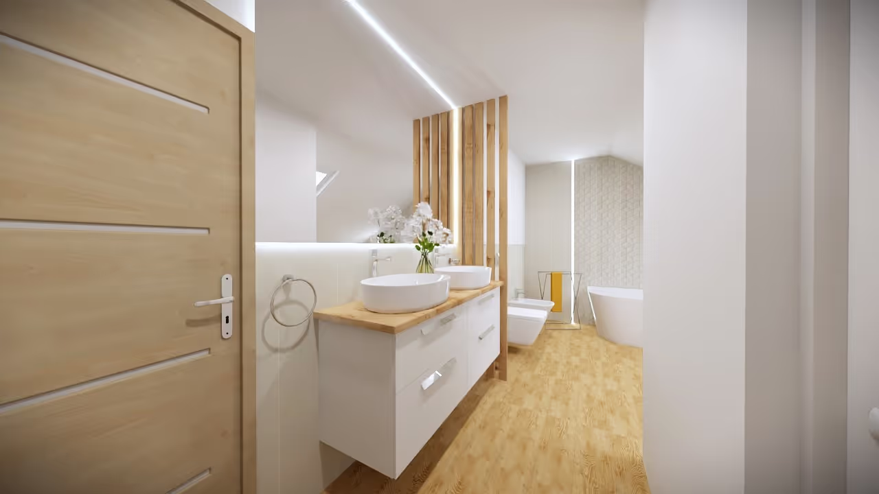 Projekt łazienki w nowoczesnym stylu – Anhelina Stefańska, Łódź i okolice